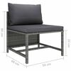 vidaXL Set Divani da Giardino 12 pz con Cuscini in Polyrattan Grigio