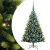 vidaXL Albero di Natale Artificiale Pieghevole 150 LED Verde 120 cm