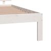 vidaXL Giroletto Bianco in Legno Massello 120x190 cm Small Double
