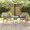 vidaXL Sedia da Giardino 2 pcs Grigio chiaro 62,5 x 55 x 82 cm
