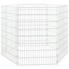 vidaXL Recinto per Animali Ruspante 6 Pannelli 54x80 cm Ferro Zincato