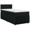 vidaXL Letto box spring con materasso Nero 90 x 190 cm Tessuto