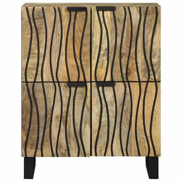 vidaXL Credenza Marrone 60 x 33 x 75 cm legno massello di mango