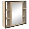 vidaXL Mobiletto per specchio da bagno Beige 60 x 16 x 60 cm