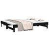vidaXL Dormeuse Estraibile Nera 2x(80x200) cm Legno Massello di Pino