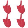 vidaXL Testa di Pala 4 pcs Rosso 39,5 x 27,5 cm