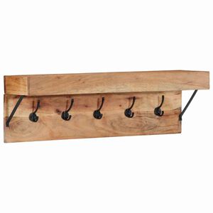 vidaXL Appendiabiti Marrone 73 x 19 x 23 cm Legno massello di acacia