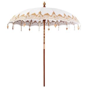 vidaXL Parasol Balinese Crema 215 x 215 x 260 cm