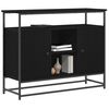 vidaXL Credenza Rovere Nero 100 x 35 x 80 cm Legno multistrato