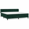vidaXL Giroletto a Molle con Materasso Verde Scuro 200x200 cm Velluto