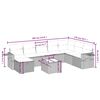 vidaXL Set Divano da Giardino 9 pz con Cuscini Beige in Polyrattan