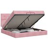 vidaXL Letto ottomano con materasso Rosa 200 x 200 cm Velluto