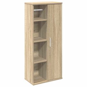 vidaXL Mobile da Bagno con Portarotolo Rovere Sonoma 39x22x90 cm