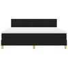 vidaXL Letto box spring con materasso Nero 180 x 200 cm Tessuto