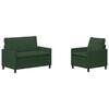 vidaXL Set di divani 2 pcs Verde Giungla Tessuto