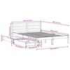 vidaXL Letto senza Materasso 140x190 cm in Legno Massello di Pino