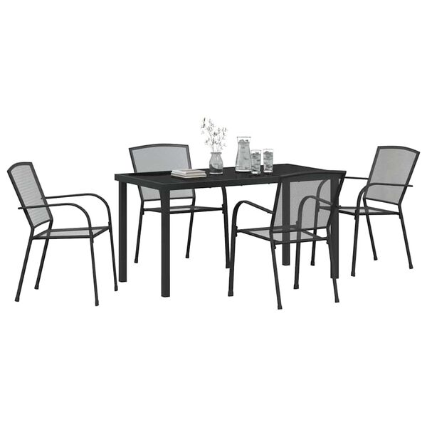 vidaXL Set da Pranzo per Giardino 5 pcs Antracite