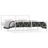 vidaXL Giroletto con Testiera e Pediera Metallo Bianco 180x200 cm