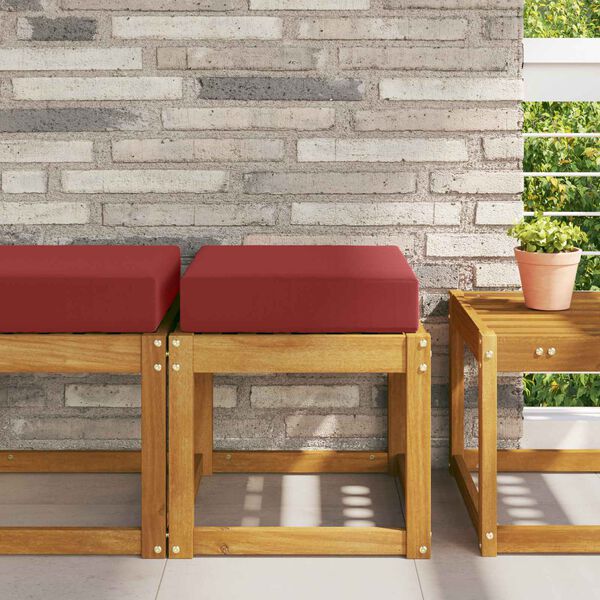 vidaXL Cuscino da Sedia Esterno Rosso vino 40 x 40 x 8 cm