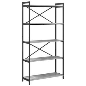 vidaXL Libreria 80 x 30 x 155 cm Legno ingegnerizzato Grigio sonoma