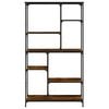 vidaXL Libreria Rovere Fumo 99x35,5x176 cm Legno Multistrato e Acciaio