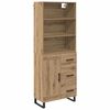 vidaXL Credenza 2 pcs Rovere artigianale 69,5 x 34 x 180 cm