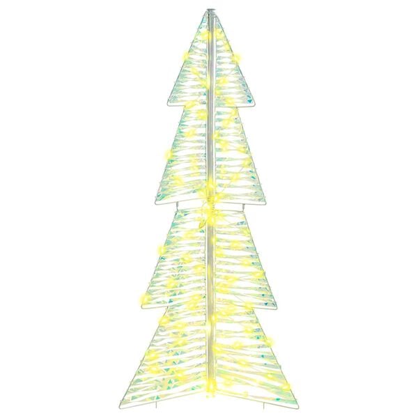 vidaXL Albero di Natale con 100 LED Bianco caldo 120 cm PET