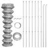 vidaXL Recinzione in Rete con Pali in Acciaio Zincato 15x1,5 m Argento