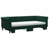 vidaXL Divano Letto Estraibile Materassi Verde Scuro 90x200 Velluto