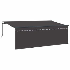 vidaXL Tenda Retrattile Antracite 400 x 200 cm Poliestere e Alluminio