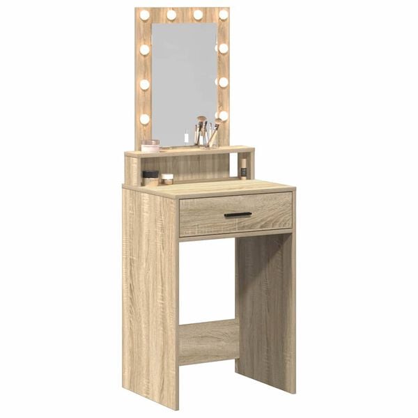 vidaXL Tavolo da Trucco Marrone 50 x 41 x 140 cm Legno multistrato