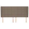 vidaXL Testiera ad Orecchio Tortora 183x23x118/128 cm in Tessuto