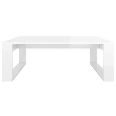 vidaXL Tavolino da Salotto Bianco Lucido 100x100x35 cm Truciolato