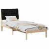 vidaXL Letto con Testiera Rivestita con testiera Marrone 80 x 200 cm