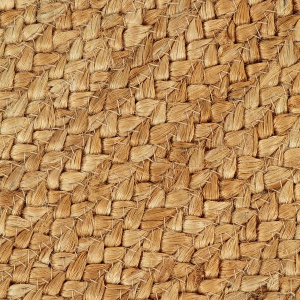 vidaXL Tappeto Intrecciato con Bordo a Balze 90 cm Iuta Rotondo