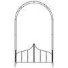 vidaXL Arco da Giardino con Porta Nero 138x40x238 cm in Ferro