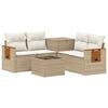 vidaXL Set di divani 6 pz Beige e Bianco Crema