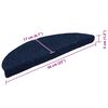 vidaXL Tappetini per scale autoadesivi 20 pz 56x17x3 cm blu navy semicircolari