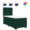 vidaXL Giroletto a Molle con Materasso Verde Scuro 90x190 cm Velluto