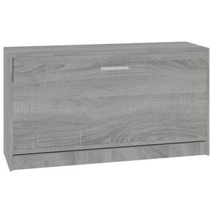 vidaXL Scarpiera Grigio Sonoma 80x24x45 cm in Legno Multistrato