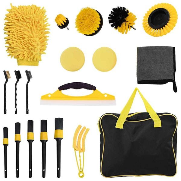 vidaXL Set di Pennelli per Auto Multicolore polyrattan