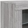 vidaXL Credenza con Luci LED Grigio Sonoma 162x37x67 cm