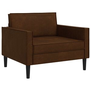 vidaXL Poltrona XL Marrone Pelle Scamosciata Sintetica