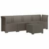 vidaXL Divano da Giardino a 4 Posti in Stile Rattan PP Grigio Chiaro