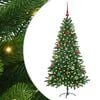 vidaXL Albero di Natale con 150 LED con supporto Verde 150 cm PE