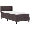 vidaXL Letto box spring con materasso Marrone Scuro 80 x 200 cm
