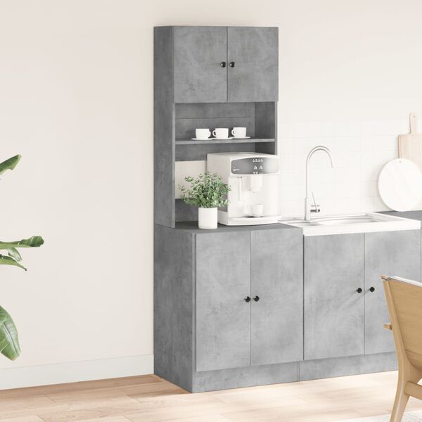 vidaXL Mobile da Cucina Grigio 60x50x180 cm in Legno Multistrato
