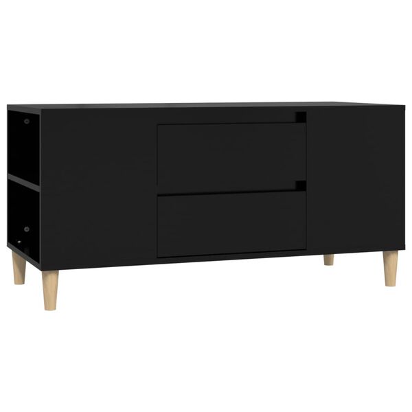 vidaXL Mobile Porta TV Nero 102x44,5x50 cm in Legno Multistrato