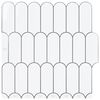 vidaXL Piastrella Piuma 10 pz Bianco e Grigio 30 x 30 cm