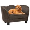 vidaXL Divano per Cani Marrone 66x43x40 cm in Peluche
